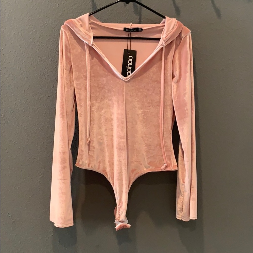 Pink Velvet Bodysuit